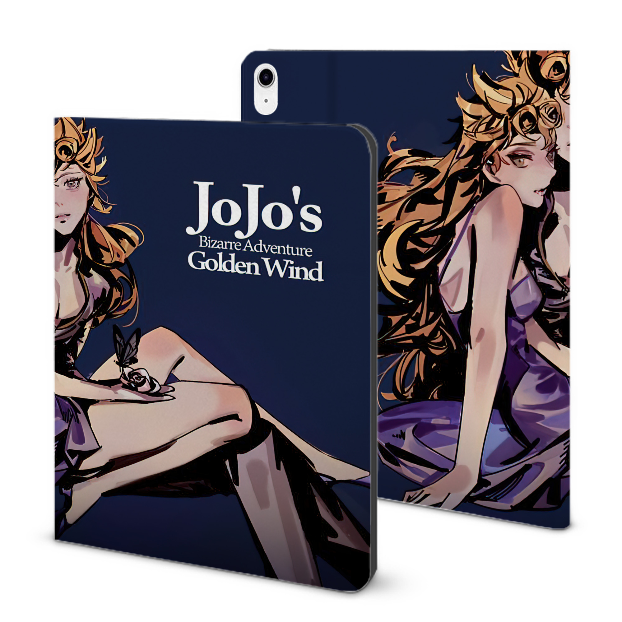 （画像用） ジョジョの奇妙な冒険 JoJo's Bizarre Adventure IPad ケース ブック型 PUレザー TPU 耐衝撃 軽量 薄型 ペン収納なし 全面保護 IPad 各モデル対応